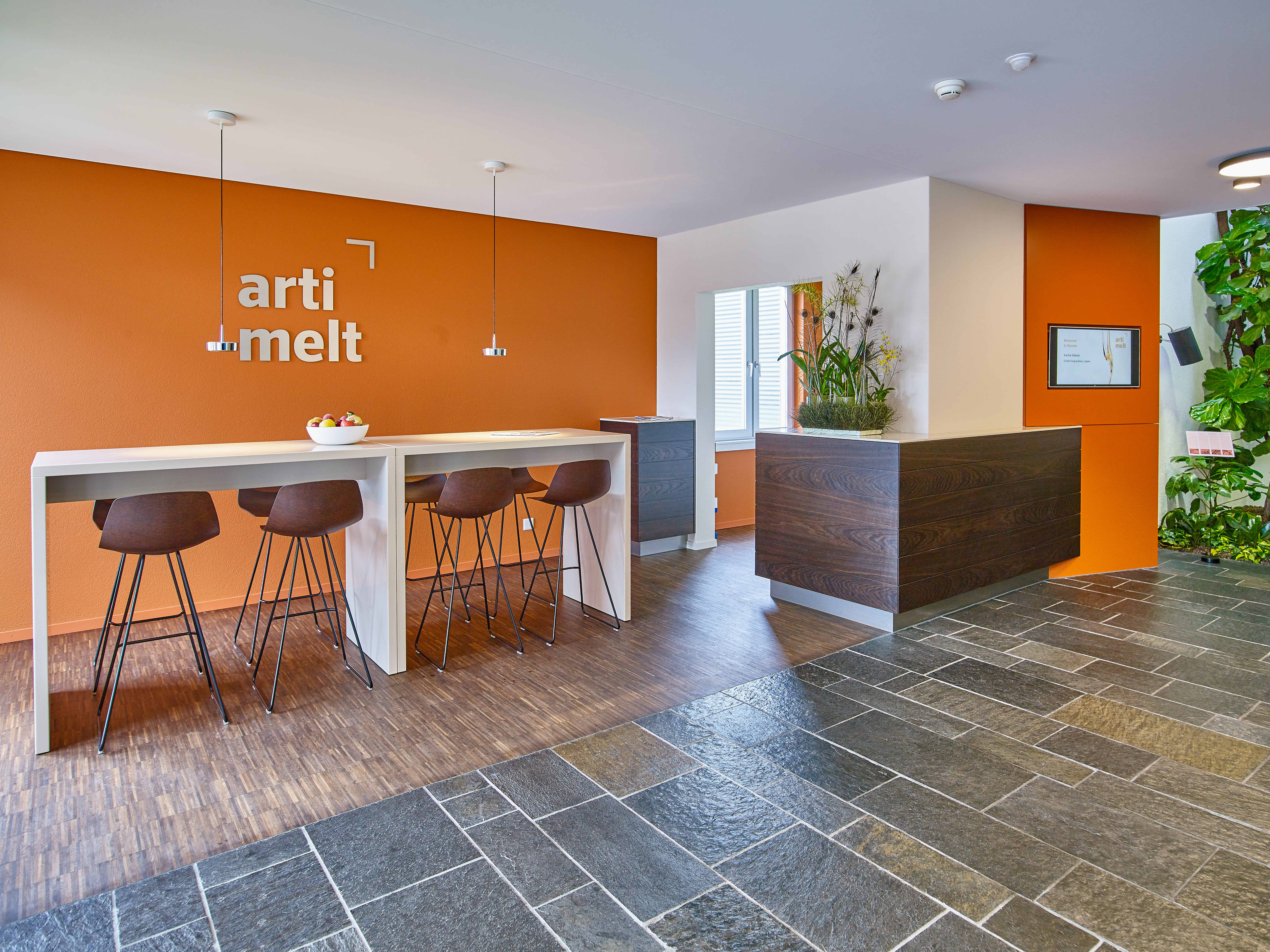 Reception area at artimelt